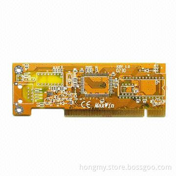 HASL Double Side PCB, 18 to 40um Copper Plating Hole with Gold finger